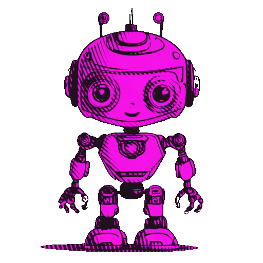 Purple robot character
